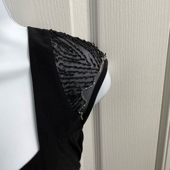 Evan Picone Beaded Shoulder Ruched Dress - Picture 6 of 8